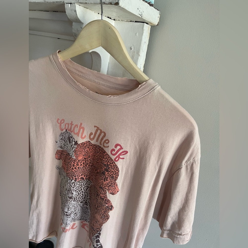 American Highway cropped Shirt SZ. L leopard